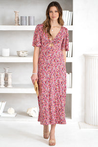 MAVIS DOLCE FLORAL MIDI DRESS