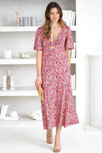 MAVIS DOLCE FLORAL MIDI DRESS