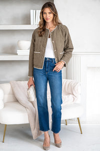 MAIA QUILTED WHIPSTITCH JACKET