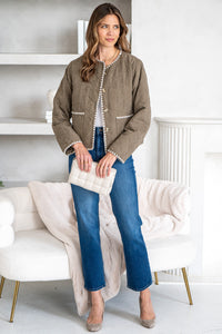 MAIA QUILTED WHIPSTITCH JACKET