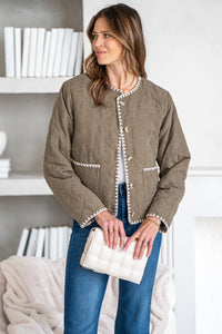 MAIA QUILTED WHIPSTITCH JACKET