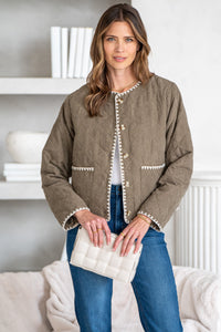 MAIA QUILTED WHIPSTITCH JACKET