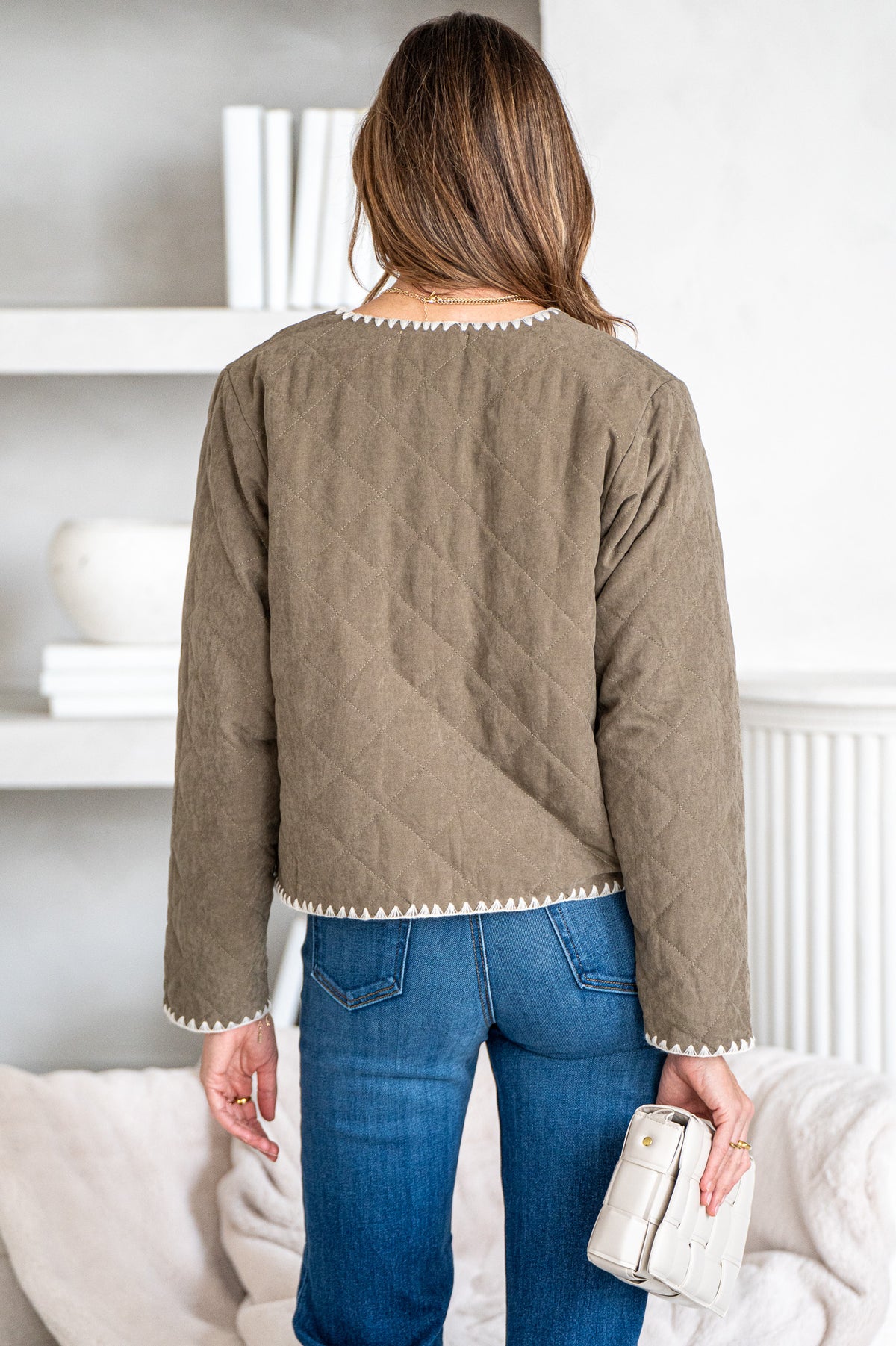 MAIA QUILTED WHIPSTITCH JACKET