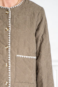 MAIA QUILTED WHIPSTITCH JACKET