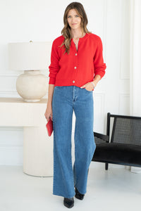 BELLE RIBBED SWEATER-RD