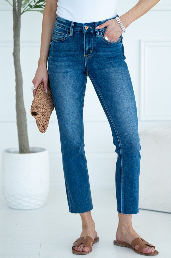 JEANNE SLIM STRAIGHT LEG JEANS-BL