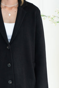 VICKI KNIT COAT-BK