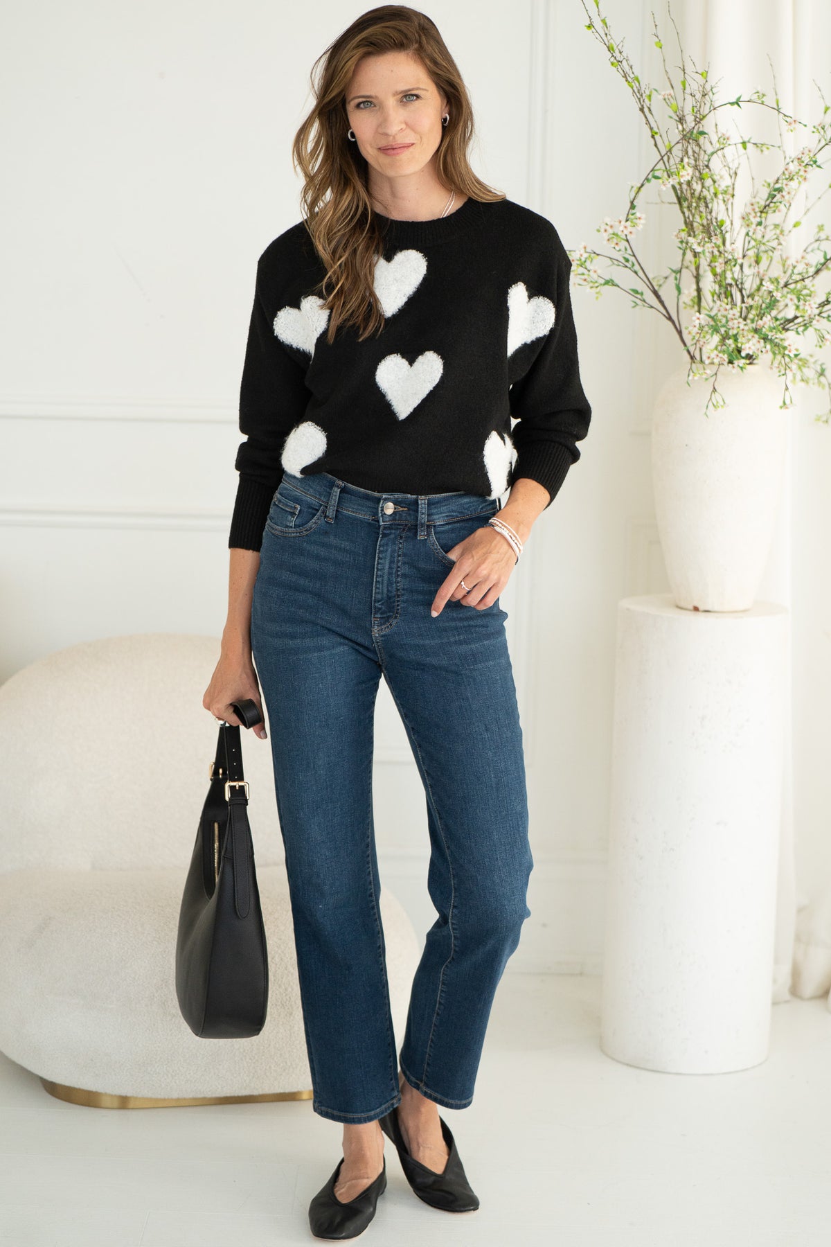 AJAX SHERPA HEART SWEATER