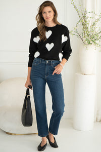 AJAX SHERPA HEART SWEATER