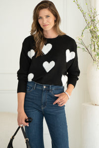 AJAX SHERPA HEART SWEATER