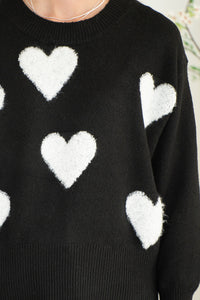 AJAX SHERPA HEART SWEATER