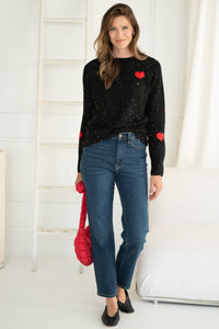 PHILIPPA FLECK HEART SWEATER