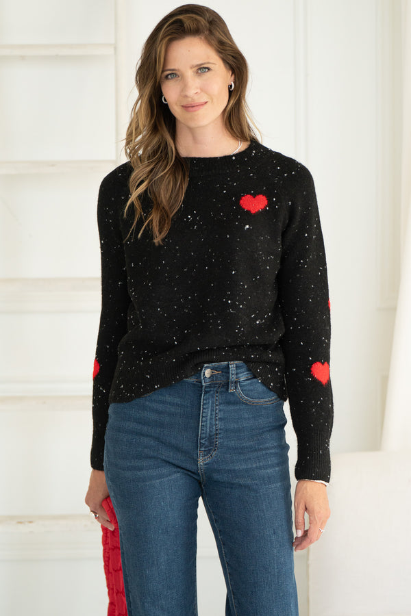 PHILIPPA FLECK HEART SWEATER