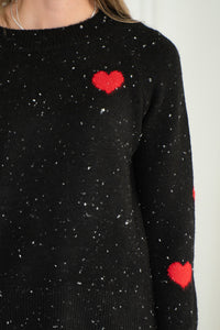 PHILIPPA FLECK HEART SWEATER
