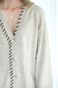 SHYLA ELBOW HEART CARDIGAN