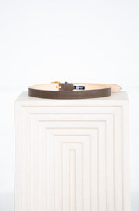 MILLIE PEBBLED LEATHER BELT-BR