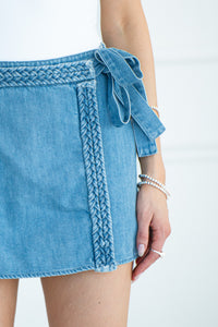 STASSI DENIM SKORT