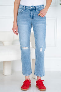 VICTORIA STRAIGHT LEG CROPPED JEANS-LB