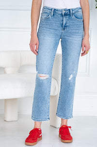 VICTORIA STRAIGHT LEG CROPPED JEANS-LB
