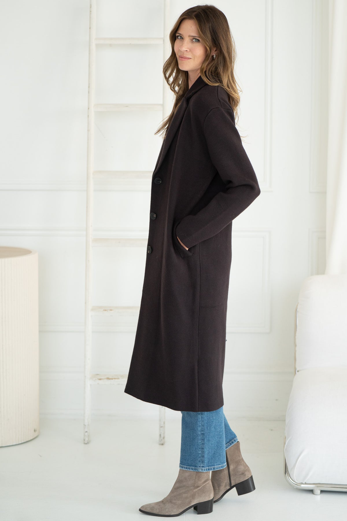 VICKI KNIT COAT-BR