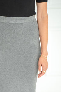 INDIANA KNIT MIDI SKIRT-GY