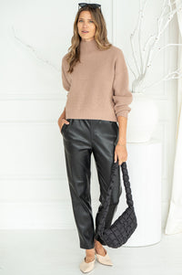 EVOLET RIBBED MOCKNECK SWEATER-CA