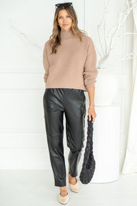 EVOLET RIBBED MOCKNECK SWEATER-CA