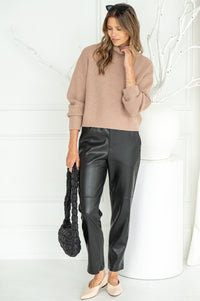 EVOLET RIBBED MOCKNECK SWEATER-CA
