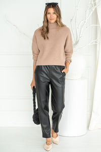 EVOLET RIBBED MOCKNECK SWEATER-CA