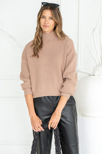 EVOLET RIBBED MOCKNECK SWEATER-CA