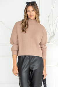 EVOLET RIBBED MOCKNECK SWEATER-CA
