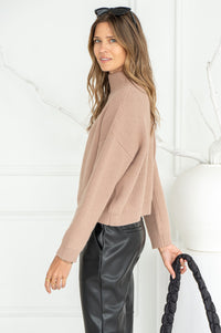 EVOLET RIBBED MOCKNECK SWEATER-CA