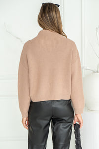 EVOLET RIBBED MOCKNECK SWEATER-CA