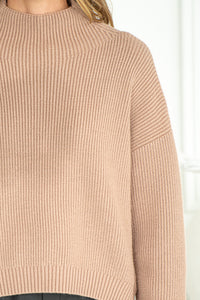 EVOLET RIBBED MOCKNECK SWEATER-CA