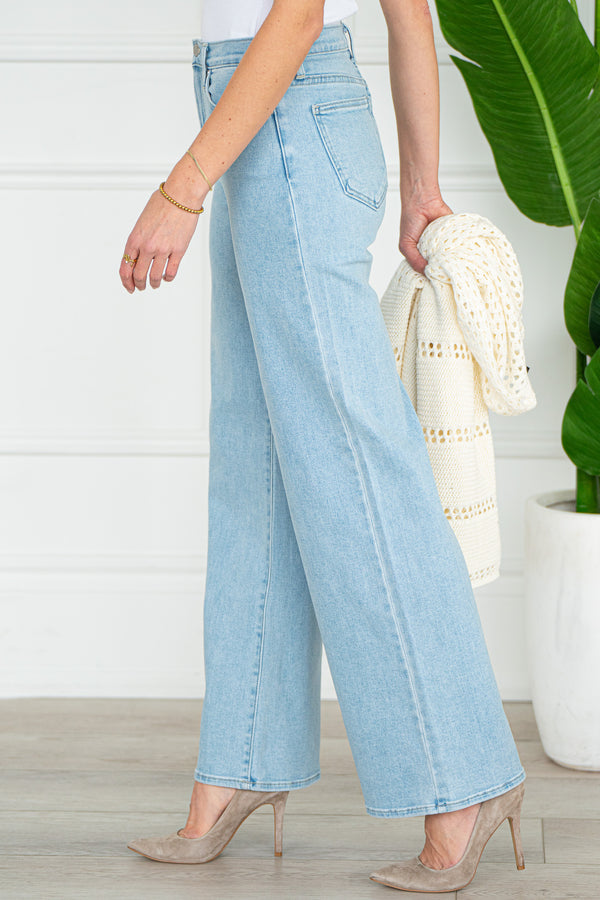 KOVE WIDE LEG JEANS-LB