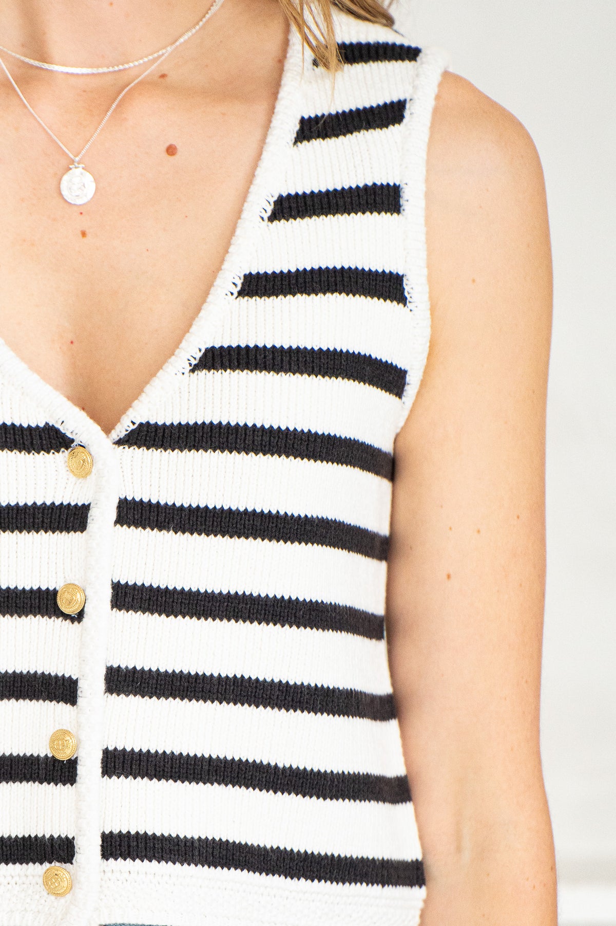 LOLO COTTON STRIPE VEST
