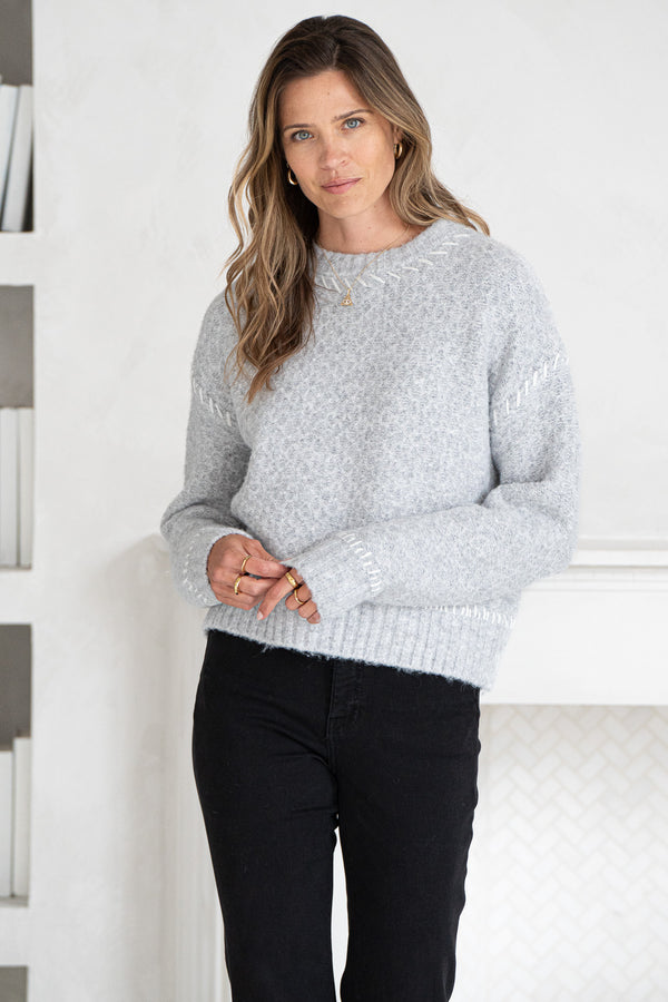 NIKA WHIPSTITCH DETAIL SWEATER