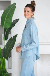 MADERA TENCEL EMBROIDERED BLOUSE