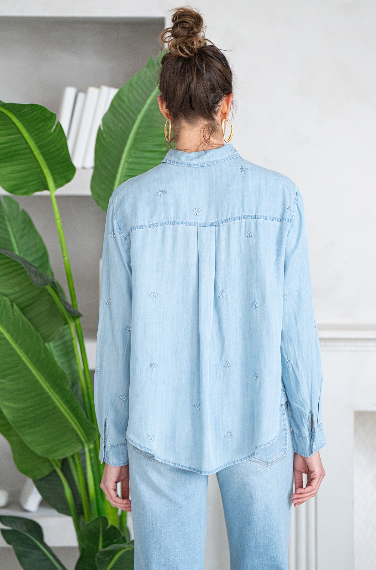 MADERA TENCEL EMBROIDERED BLOUSE