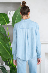 MADERA TENCEL EMBROIDERED BLOUSE