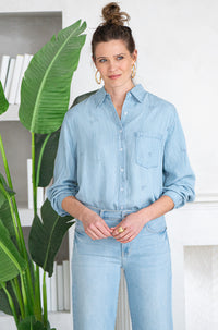 MADERA TENCEL EMBROIDERED BLOUSE