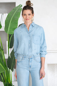 MADERA TENCEL EMBROIDERED BLOUSE
