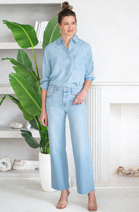 MADERA TENCEL EMBROIDERED BLOUSE
