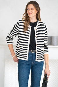 ANAHEIM COTTON STRIPE CARDIGAN