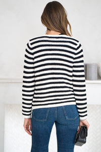 ANAHEIM COTTON STRIPE CARDIGAN