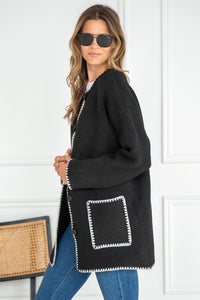 DELANEY WHIPSTITCH COAT WITH SCARF