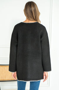 DELANEY WHIPSTITCH COAT WITH SCARF