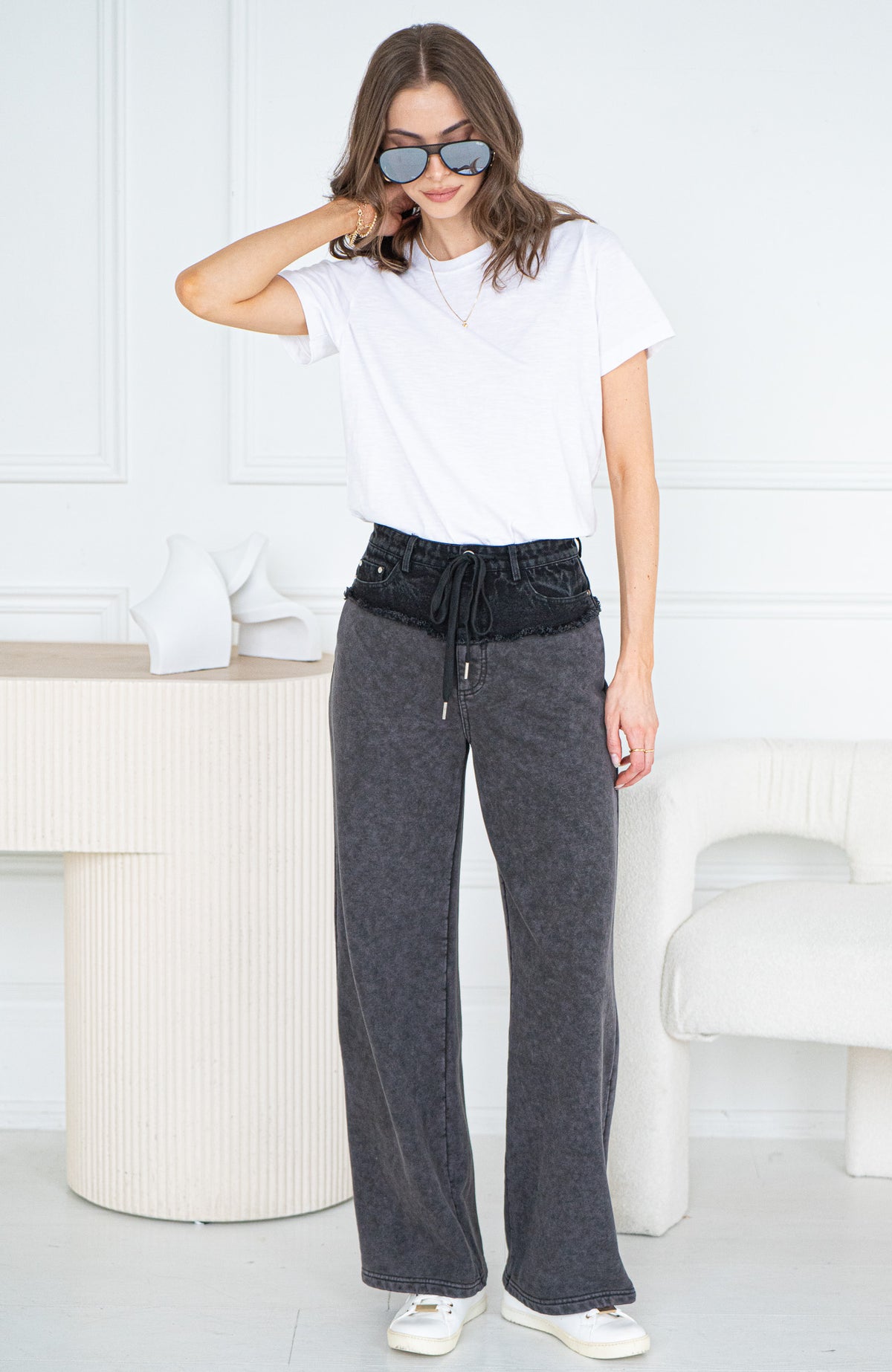 WARREN DENIM SWEATPANT MIX