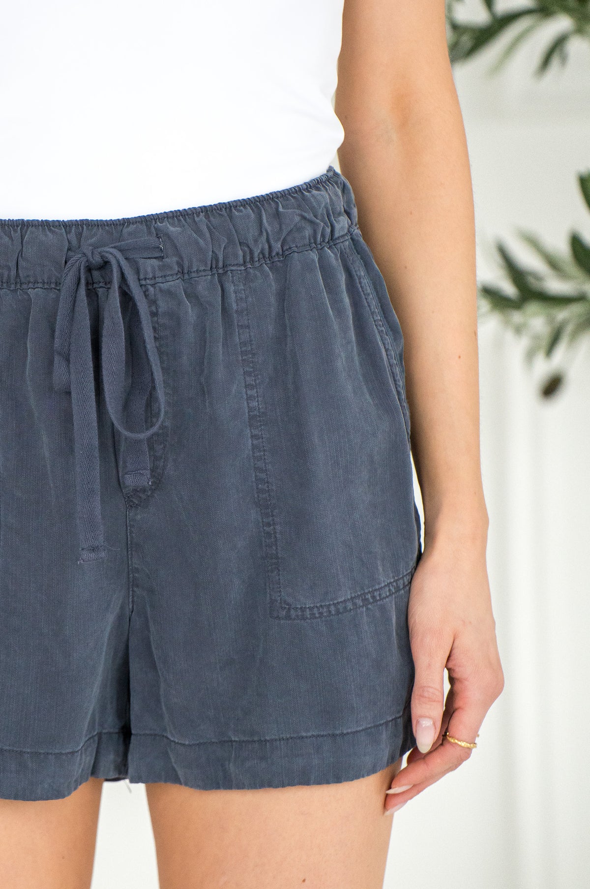 LEEDS TENCEL SHORTS-NA