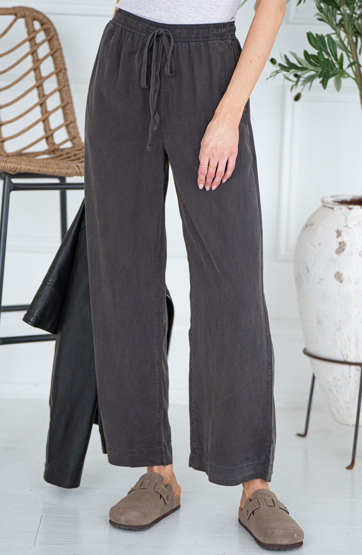MALTA TENCEL WIDE LEG PANTS-CH